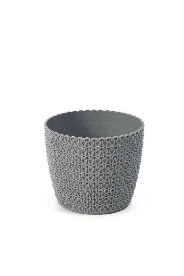 Plastový květináč Magnolia Jersey 190 mm, šedý