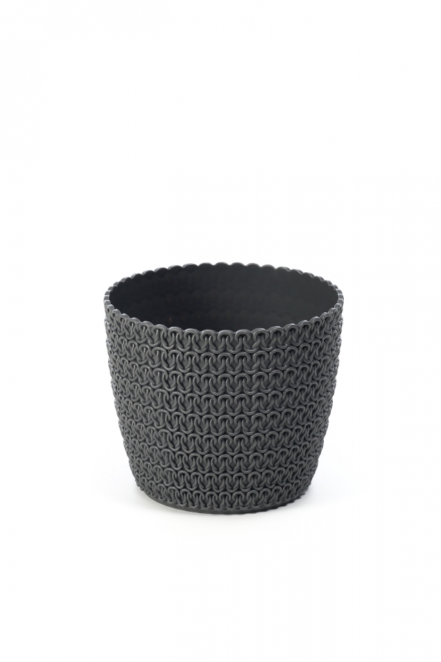 Plastový květináč Magnolia Jersey 260 mm, antracit