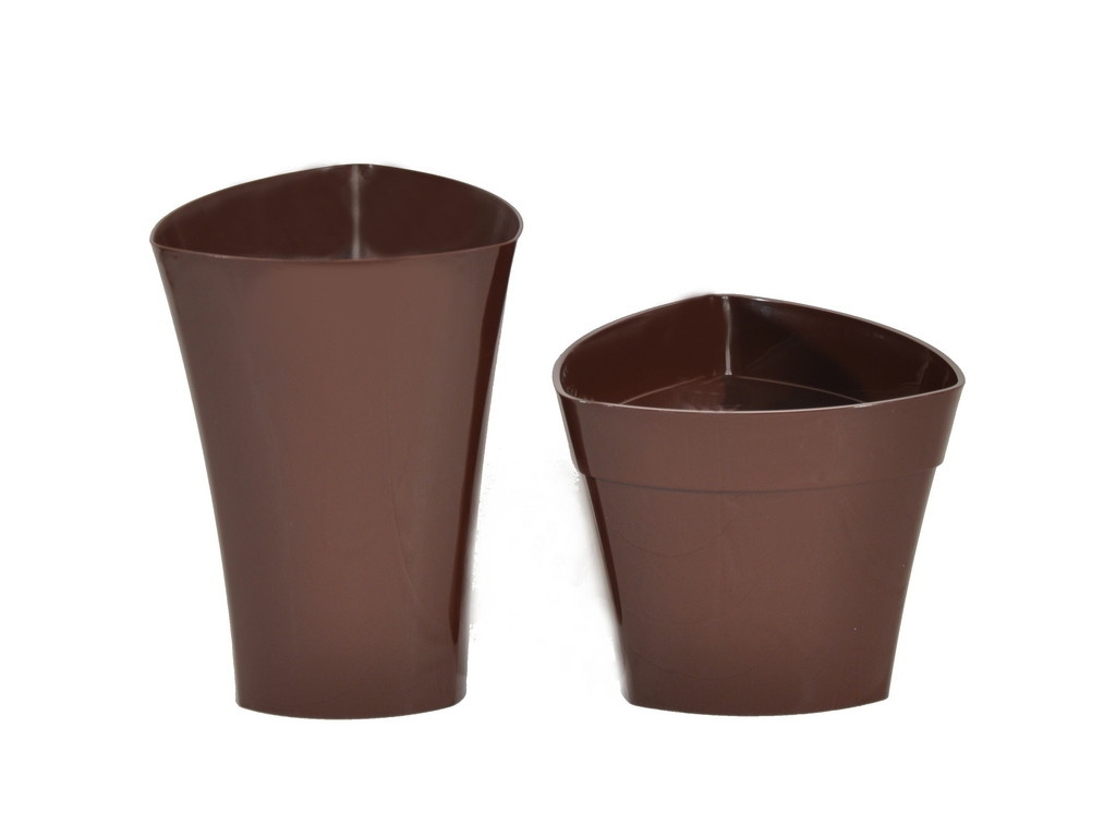 Plastový květináč Wenus 482 mm, hnědý