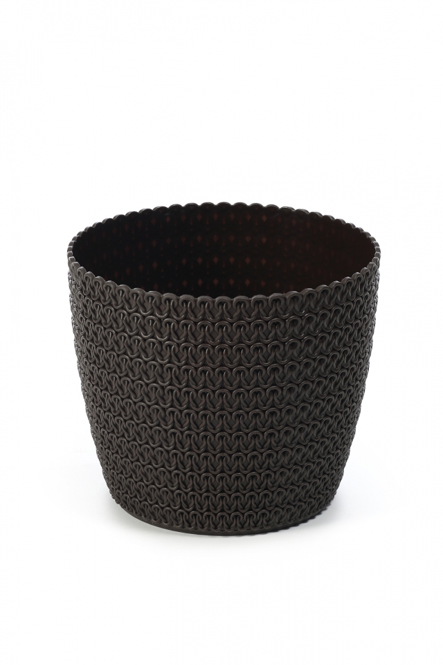 Plastový květináč Magnolia Jersey 360 mm, mocca