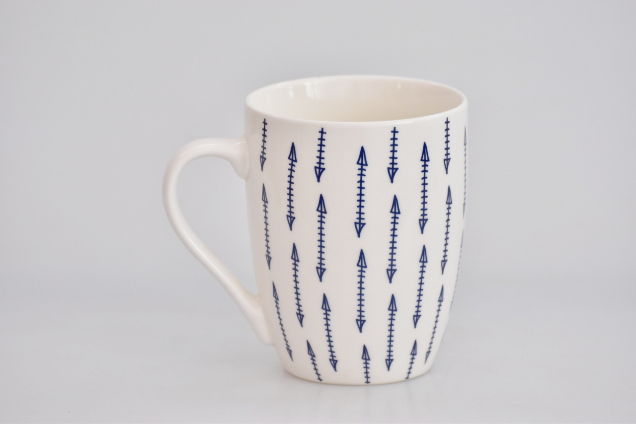Porcelánový hrnek - modrý dekor I