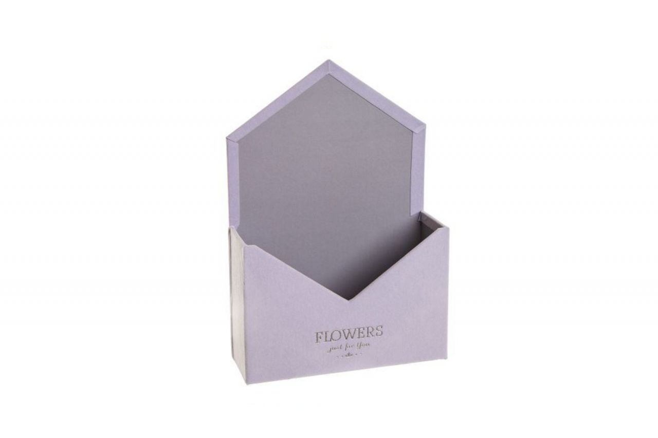 Flower box obálka, fialová sametová