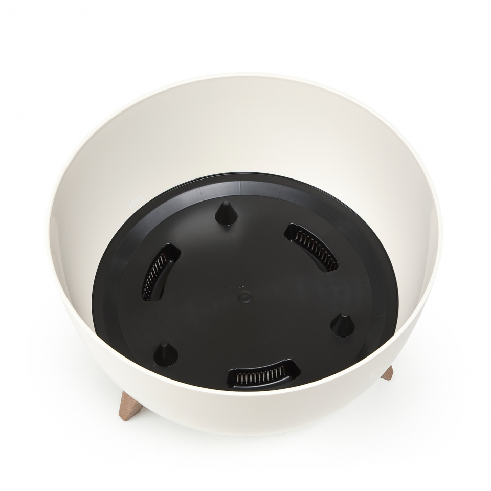 Plastová mísa Roma ECO 470 mm, přírodní dřevo