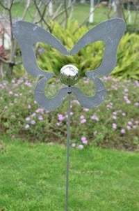 Kovový zápich motýl 114,5x25x6 cm