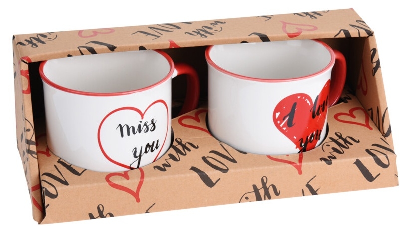 Sada 2 hrníčků Miss you 300 ml