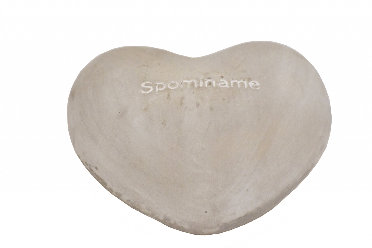 Srdce cement Spomíname 6x12,7x13,5 cm