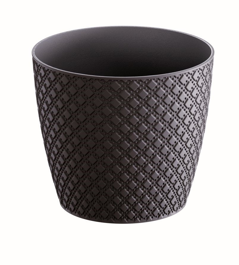 Plastový květináč Orient 18,9 cm, antracit