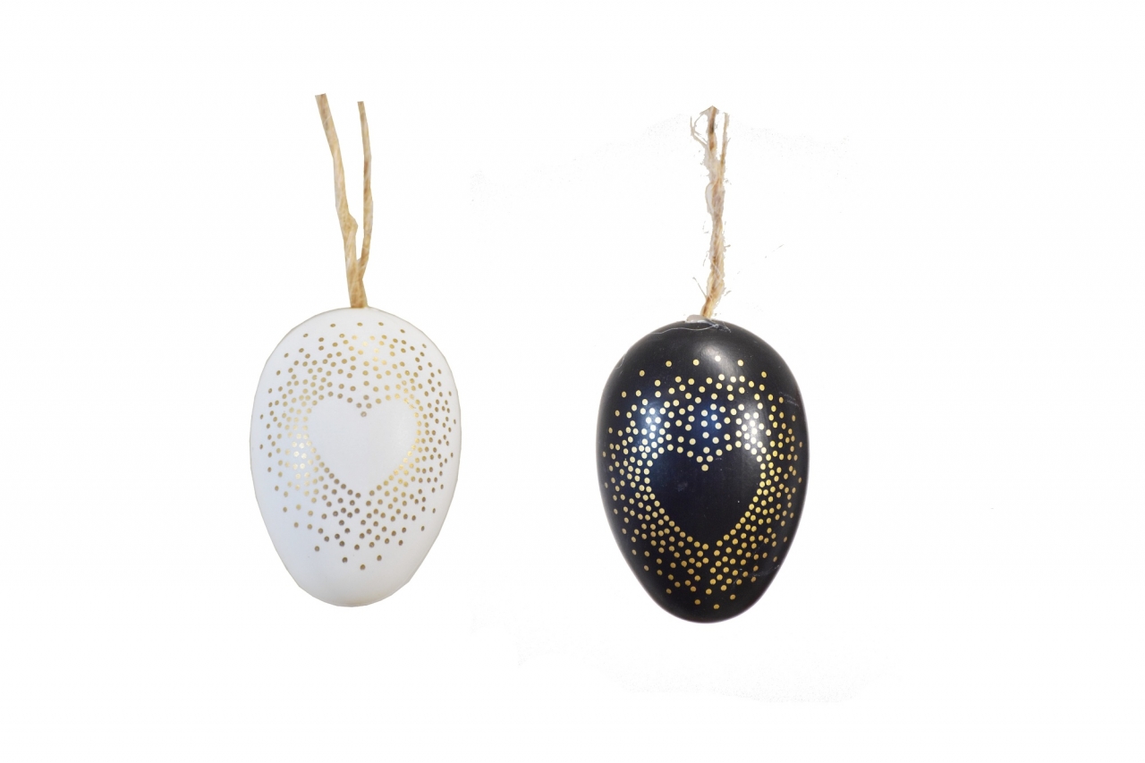 Plastová vajíčka na zavěšení, s/24, 4 cm