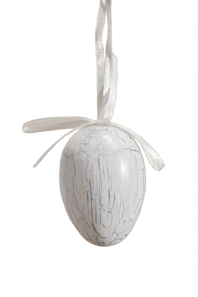 Plastová vajíčka na zavěšení, s/12, 6 cm