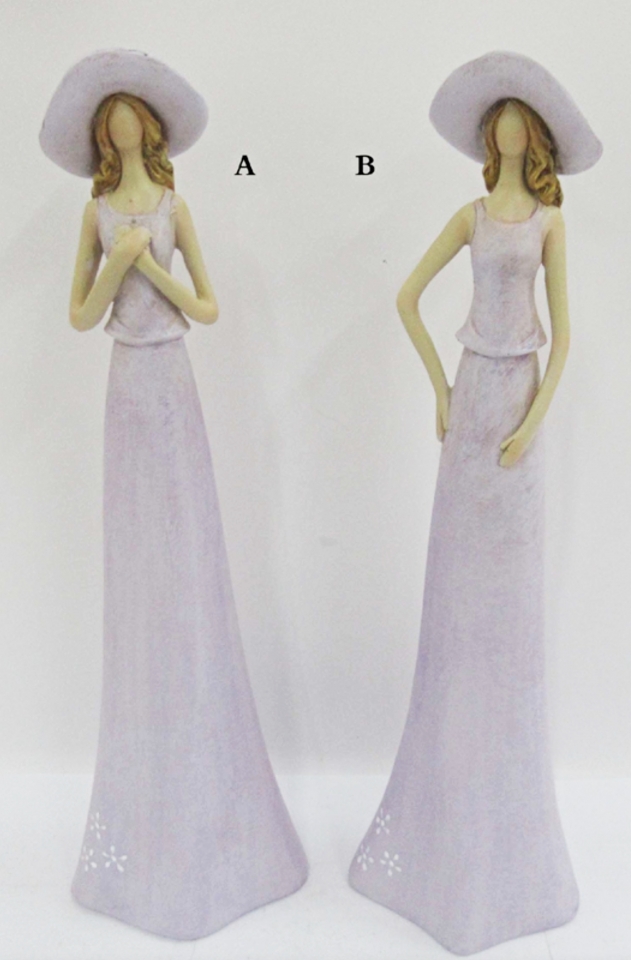 Dáma v klobouku Lilla 28,5 cm, mix druhů