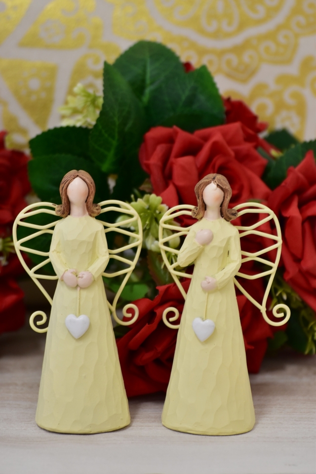 Anděl Mett hnědý 14 cm, mix druhů