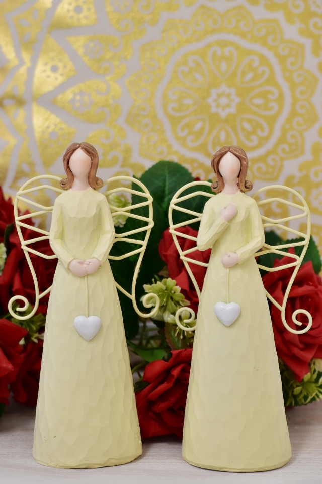 Anděl Mett hnědý 21 cm, mix druhů