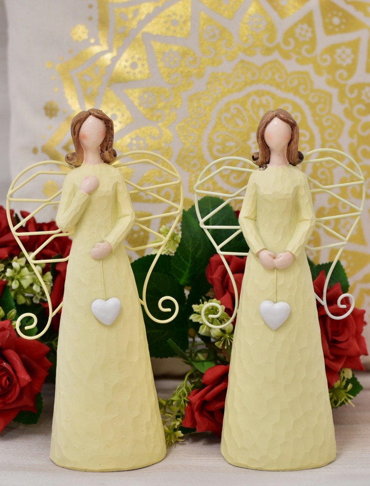 Anděl Mett hnědý 27 cm, mix druhů