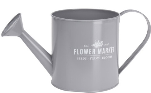 Konvička Flower market šedá 13x13x27,5 cm