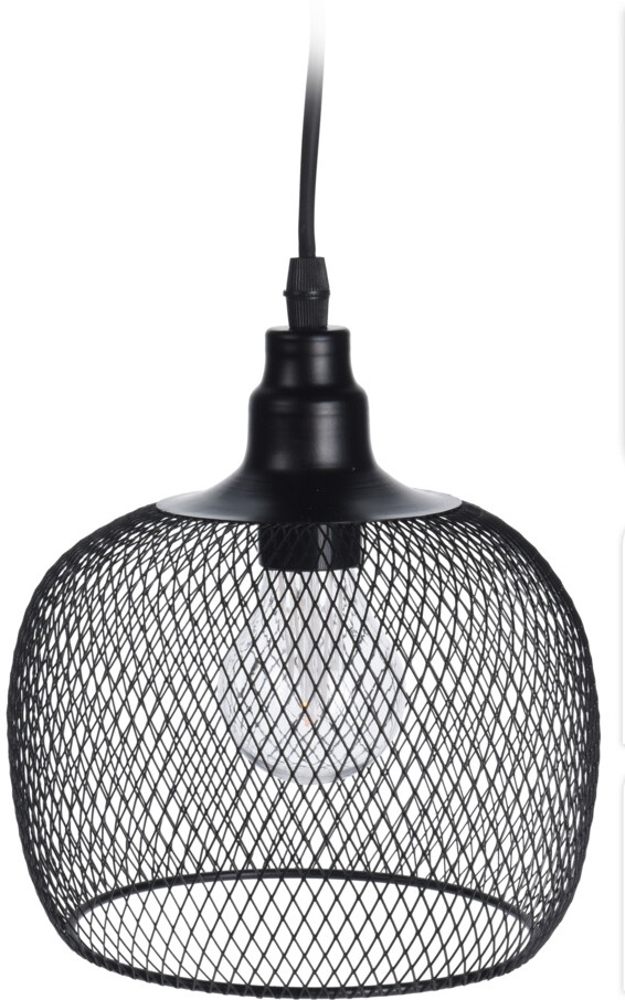 Kovová lampa na zavěšení Edison 19x18 cm