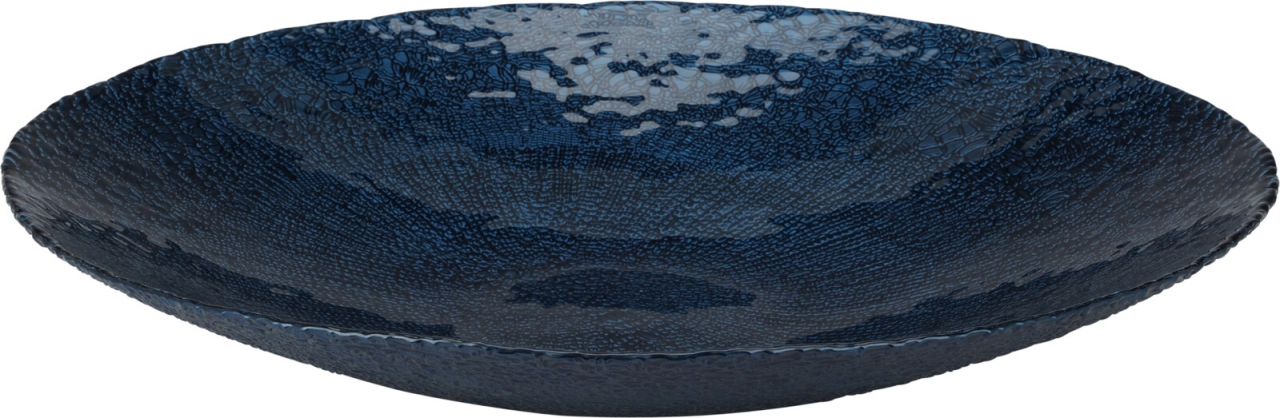 Skleněná miska modrá 7x40 cm