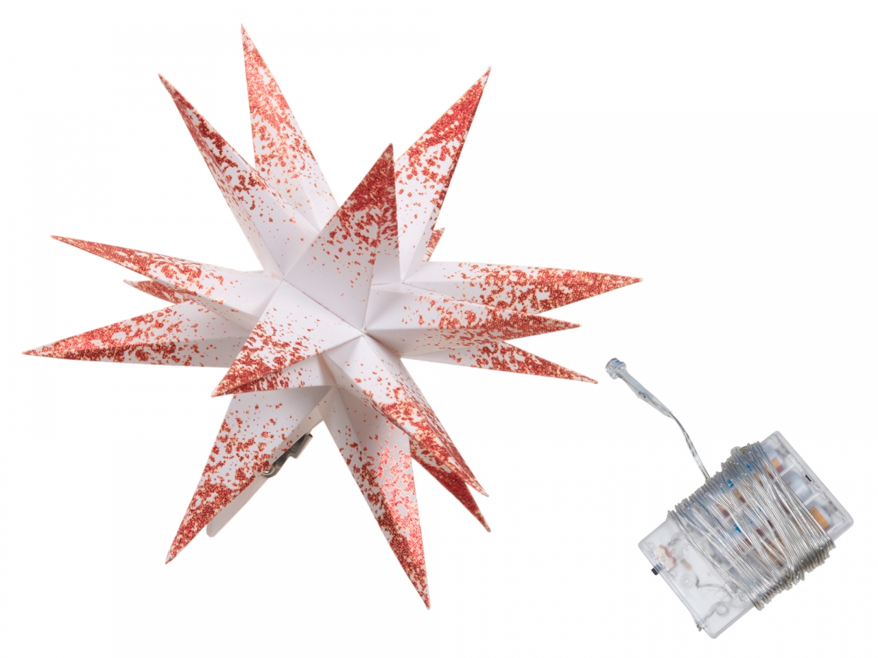 LED hvězda červená 18 cm