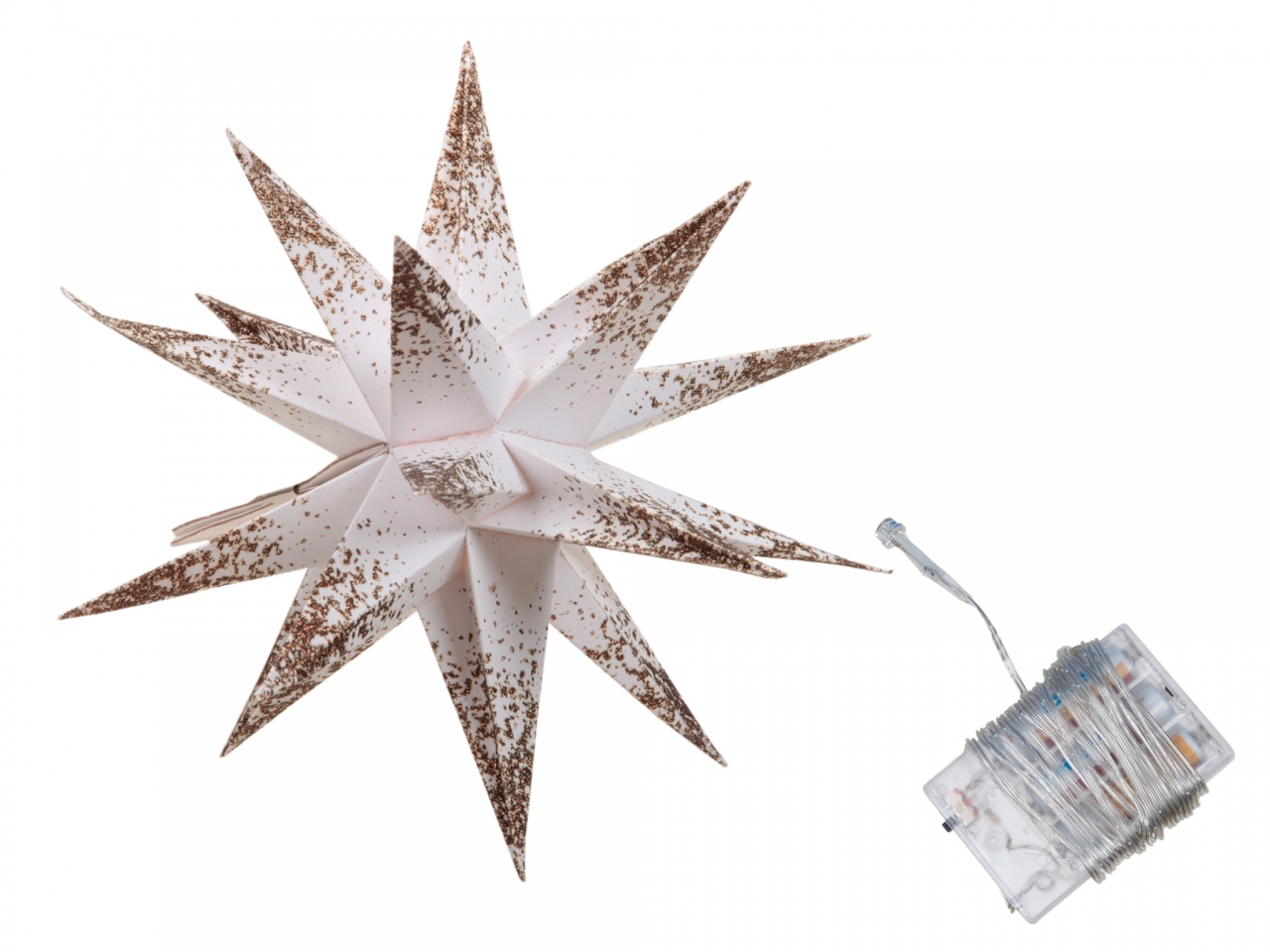 LED hvězda hnědá 18 cm