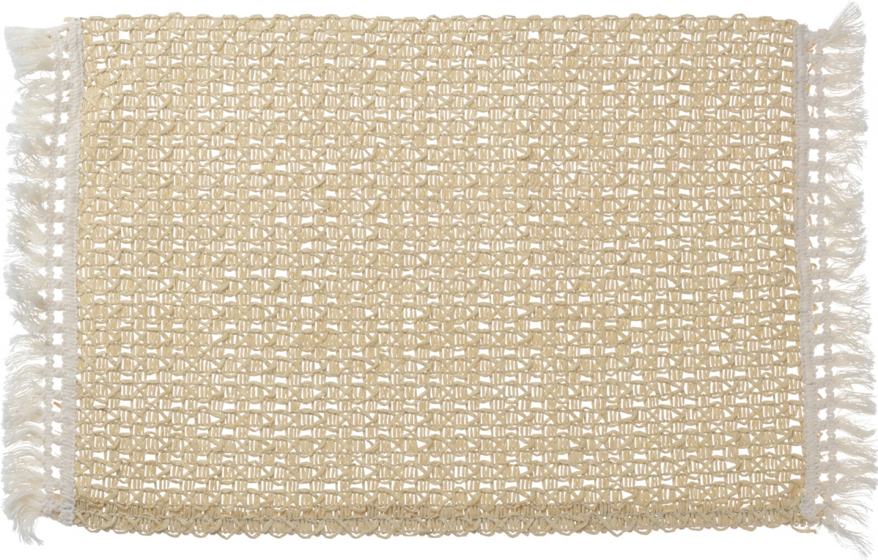 Přírodní předložka s třásněmi 51x30 cm