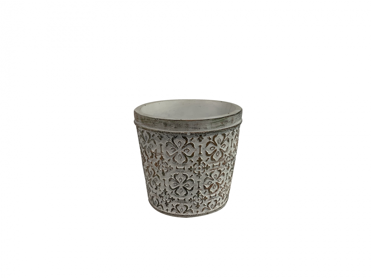 Cementový květináč Ornament L