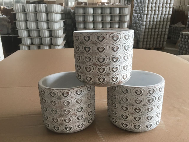 Cementový květináč Heats S