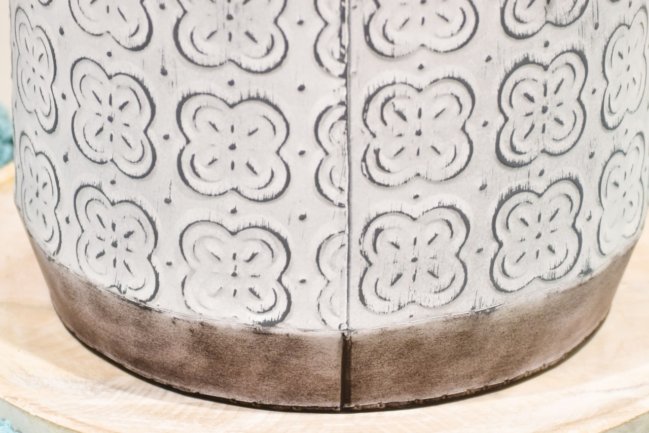 Plechový květináč Ornament sada 3 ks