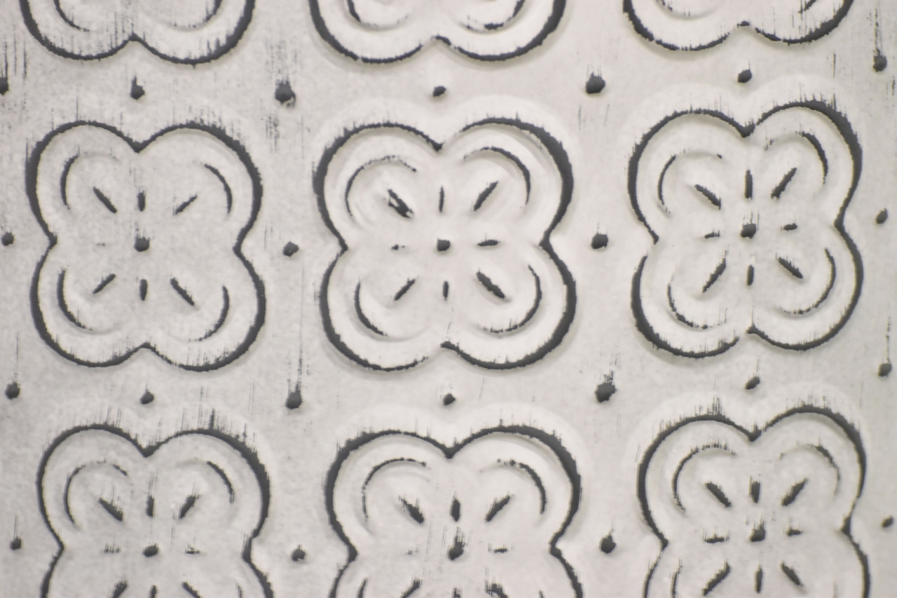 Oválný plechový květináč Ornament sada 3 ks