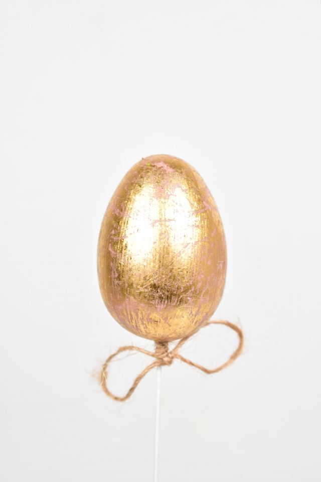 Vajíčko zápich růžové 4 cm, sada 12 ks