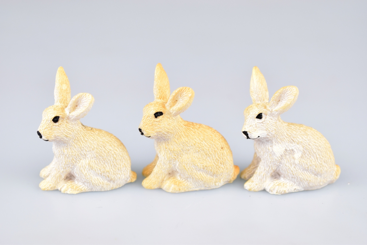 Velikonoční zajíc béžový sada 3 ks