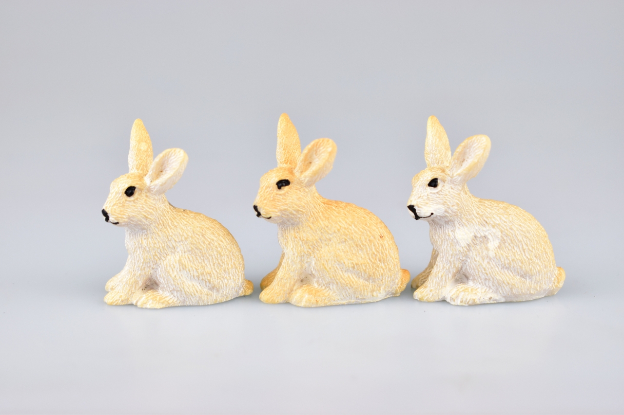 Velikonoční zajíc béžový sada 3 ks