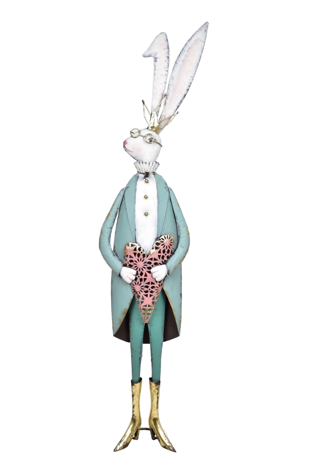 Kovový zajíc 75x19x9 cm