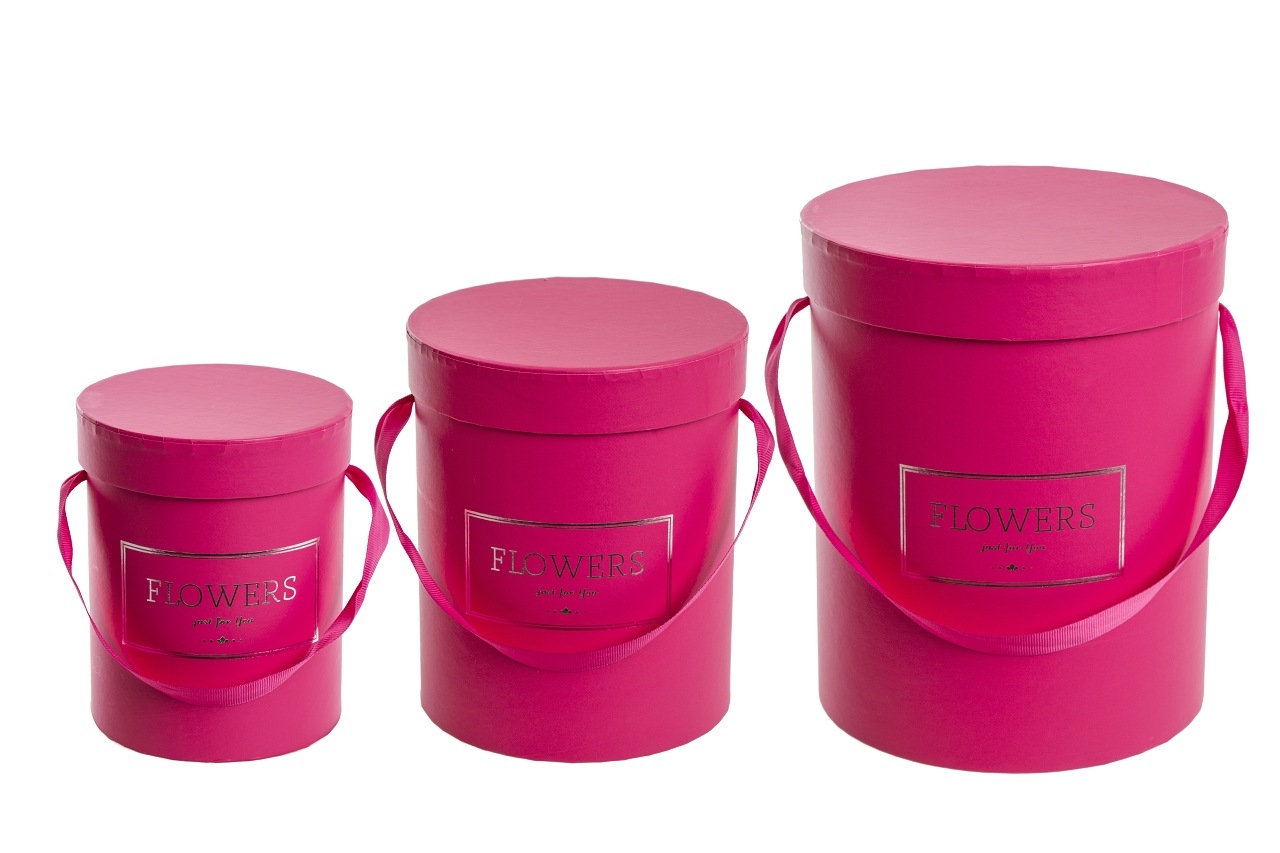Flower box růžový, sada 3 ks