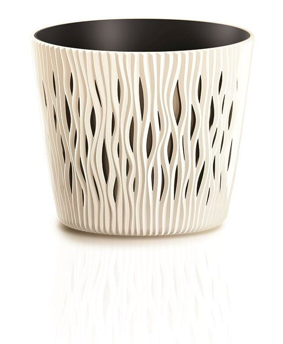Květináč Sandy Round 22,5 cm, krémový