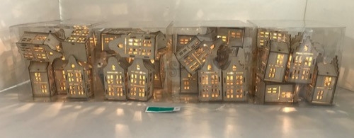 LED girlanda 10x domeček, délka 150 cm