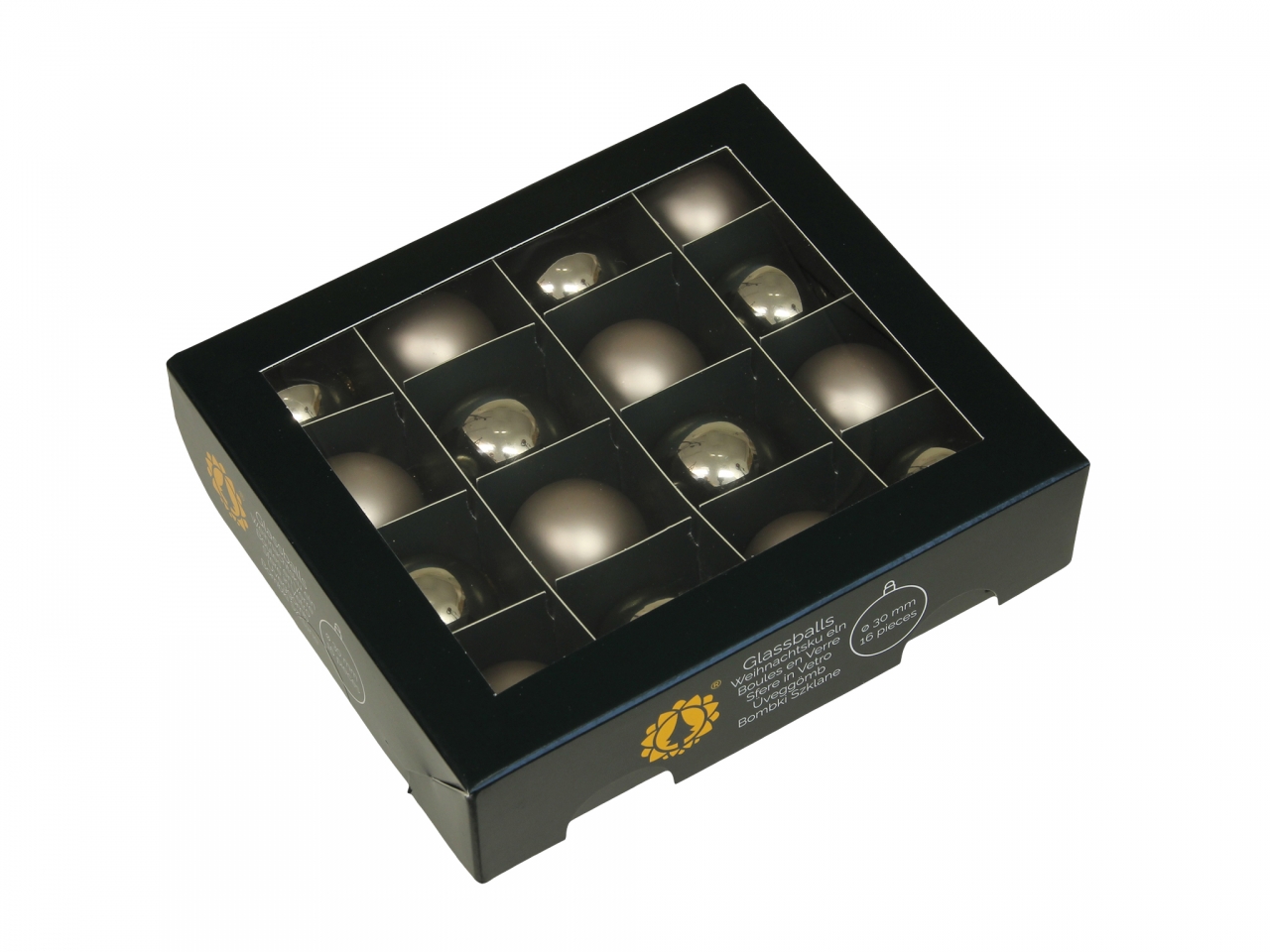 Skleněné baňky podzim 3 cm, sada 16 ks