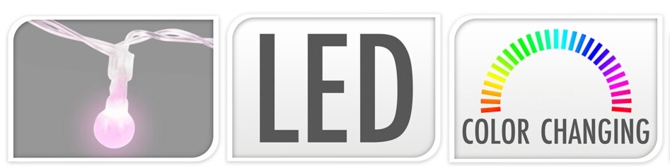 Světelný řetěz barevné kouličky, problíkává 10 LED, délka 120 cm