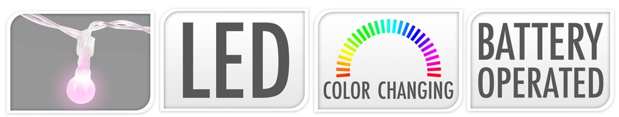 Světelný řetěz barevné kouličky, problikává 20 LED, délka 220 cm