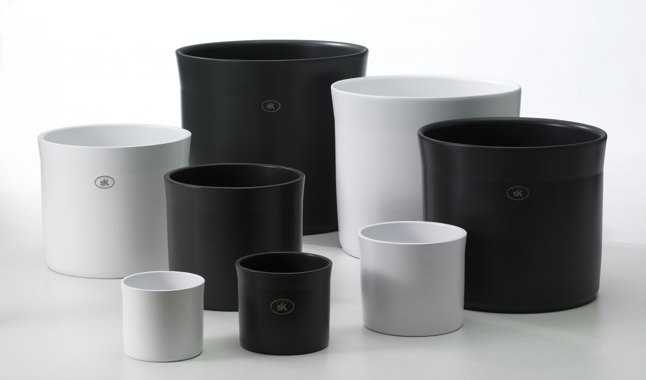 Keramický květináč Miami 18 cm antracit