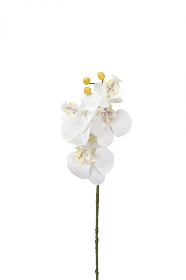 Umělá orchidej bílá 68 cm