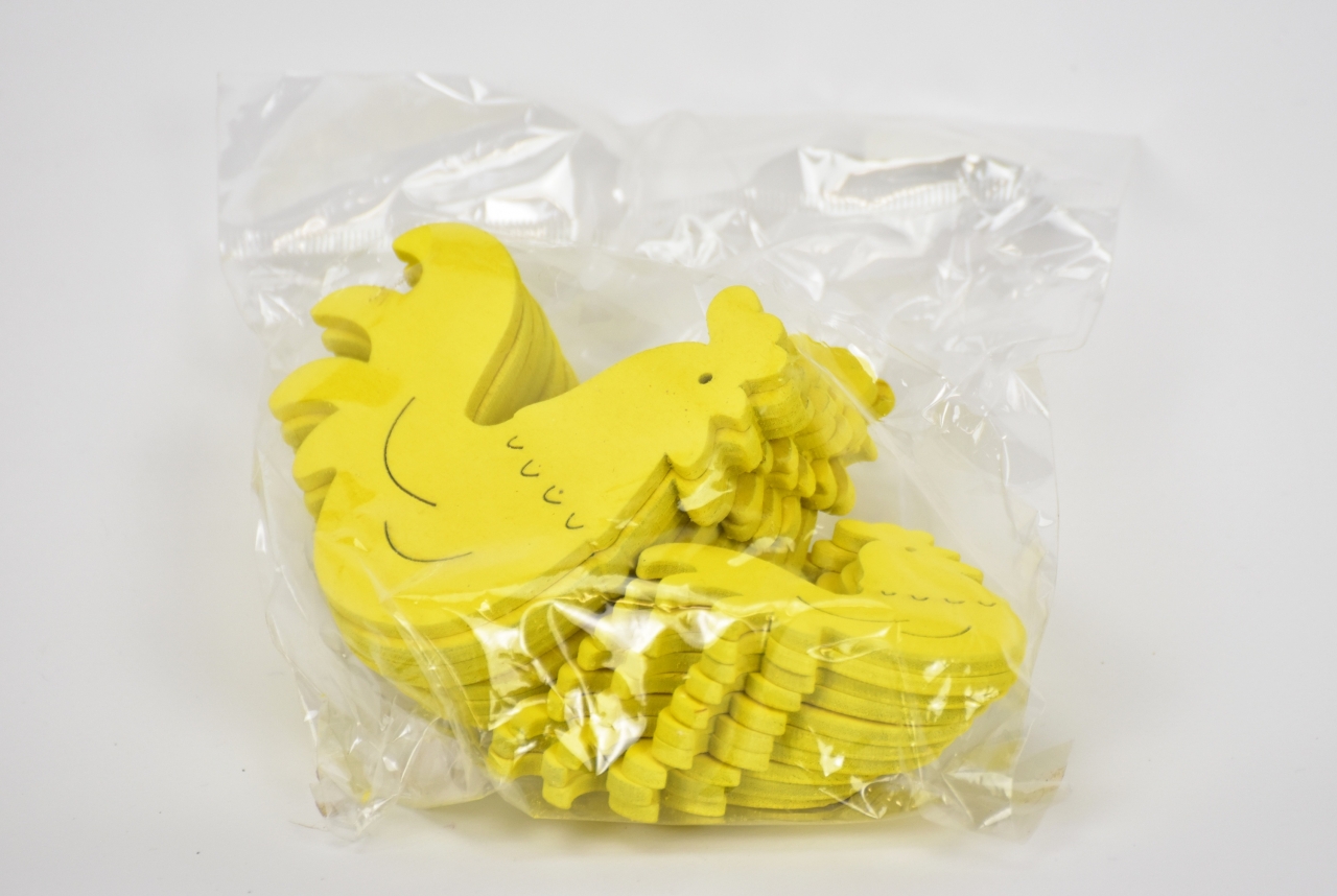 Dřevěná slepička žlutá, sada 20 ks