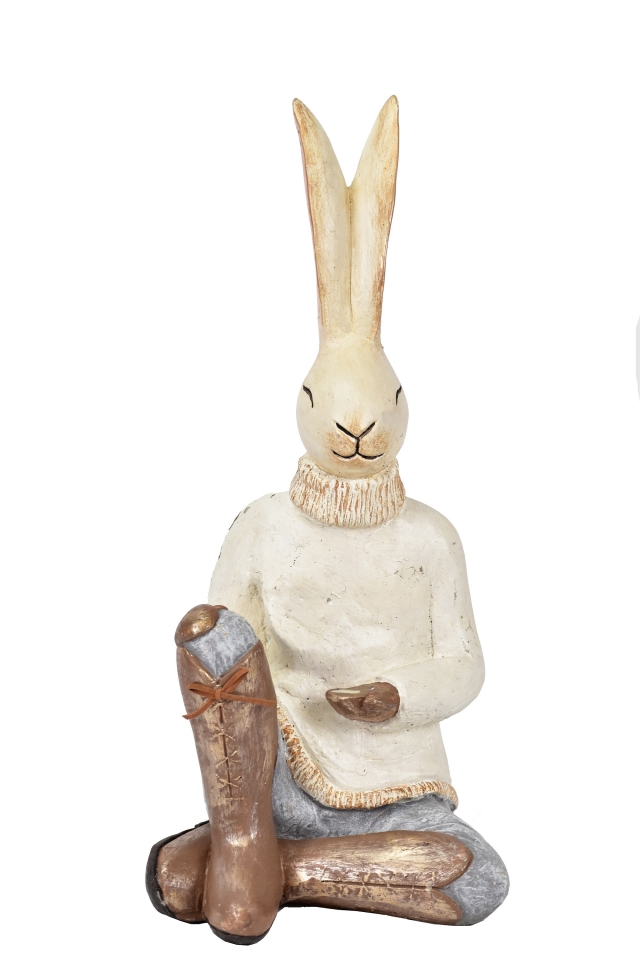 Velikonoční zajíc s vajíčkem 39x18x18 cm