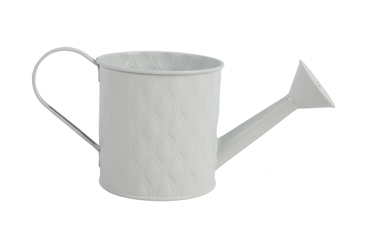 Plechový květináč Sannah S bílý 26x10,5x10,5 cm