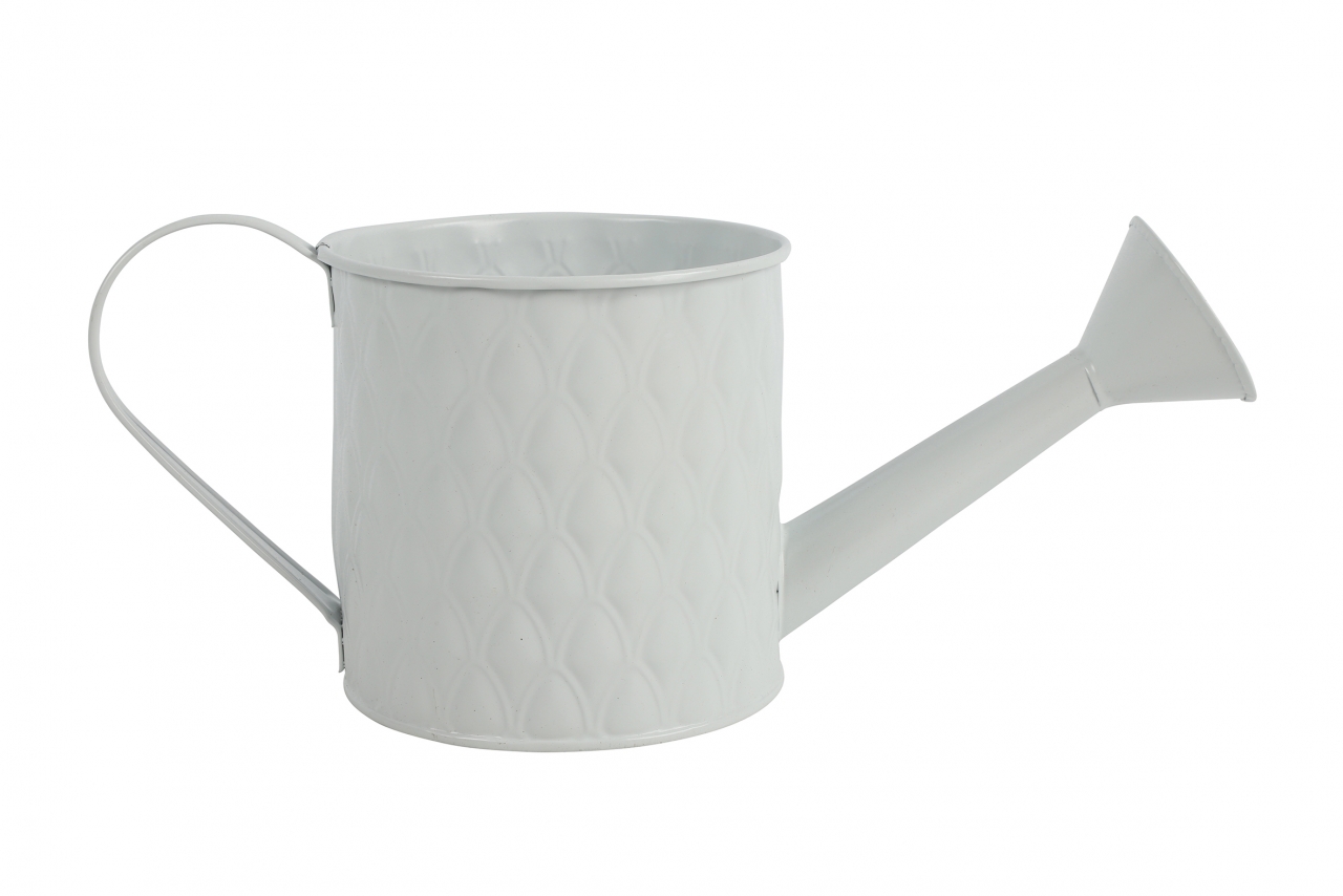 Plechový květináč Sannah M bílý 30x12x12 cm