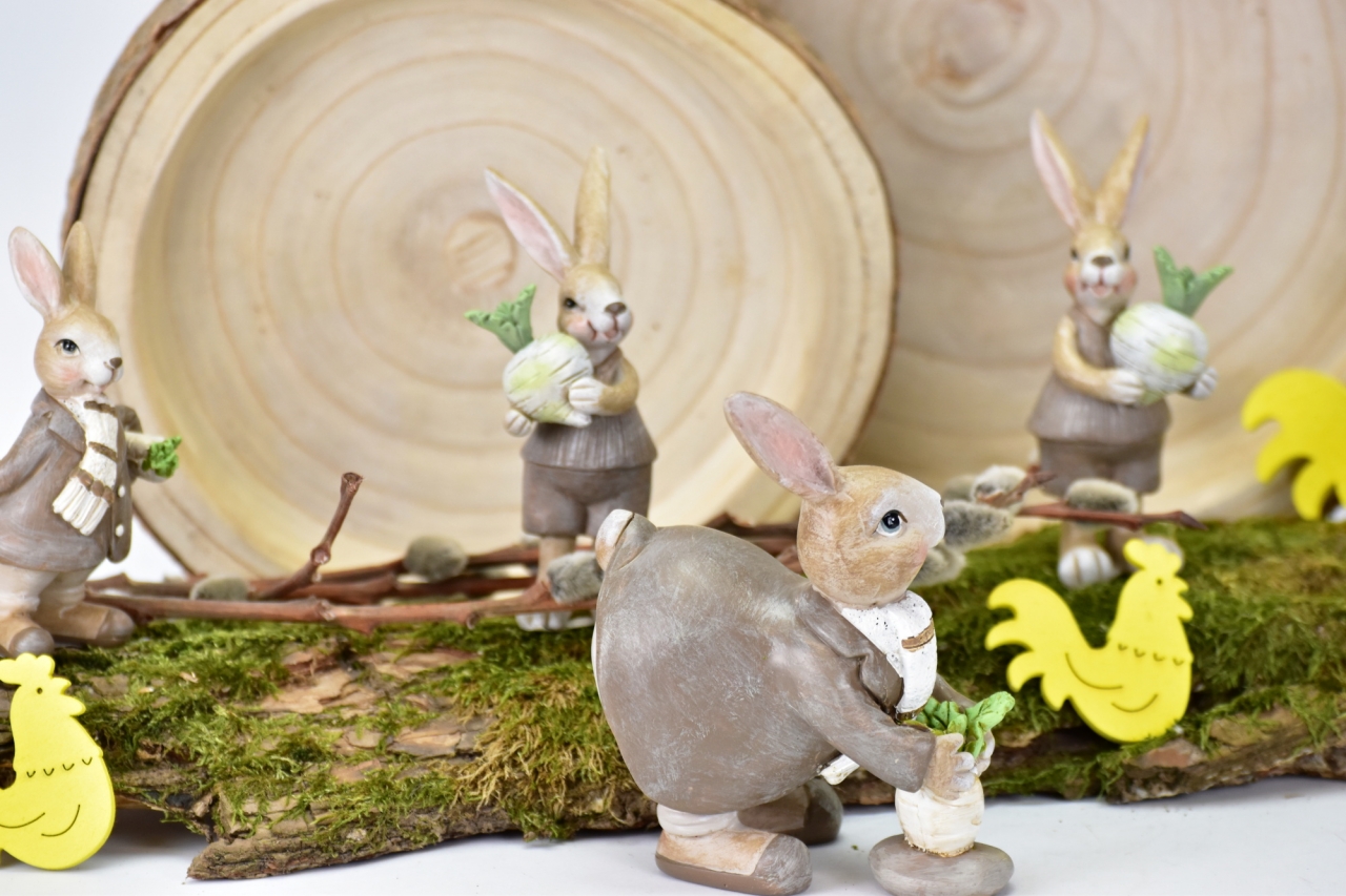 Dřevěná slepička žlutá, sada 20 ks