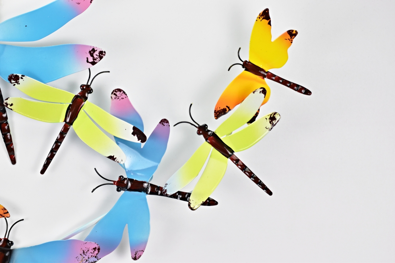 Nástěnná dekorace Vážky, varianta B 34x73x3