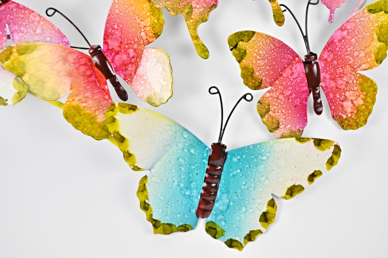 Nástěnná dekorace Motýlci, varianta A 39x68,3x3 cm