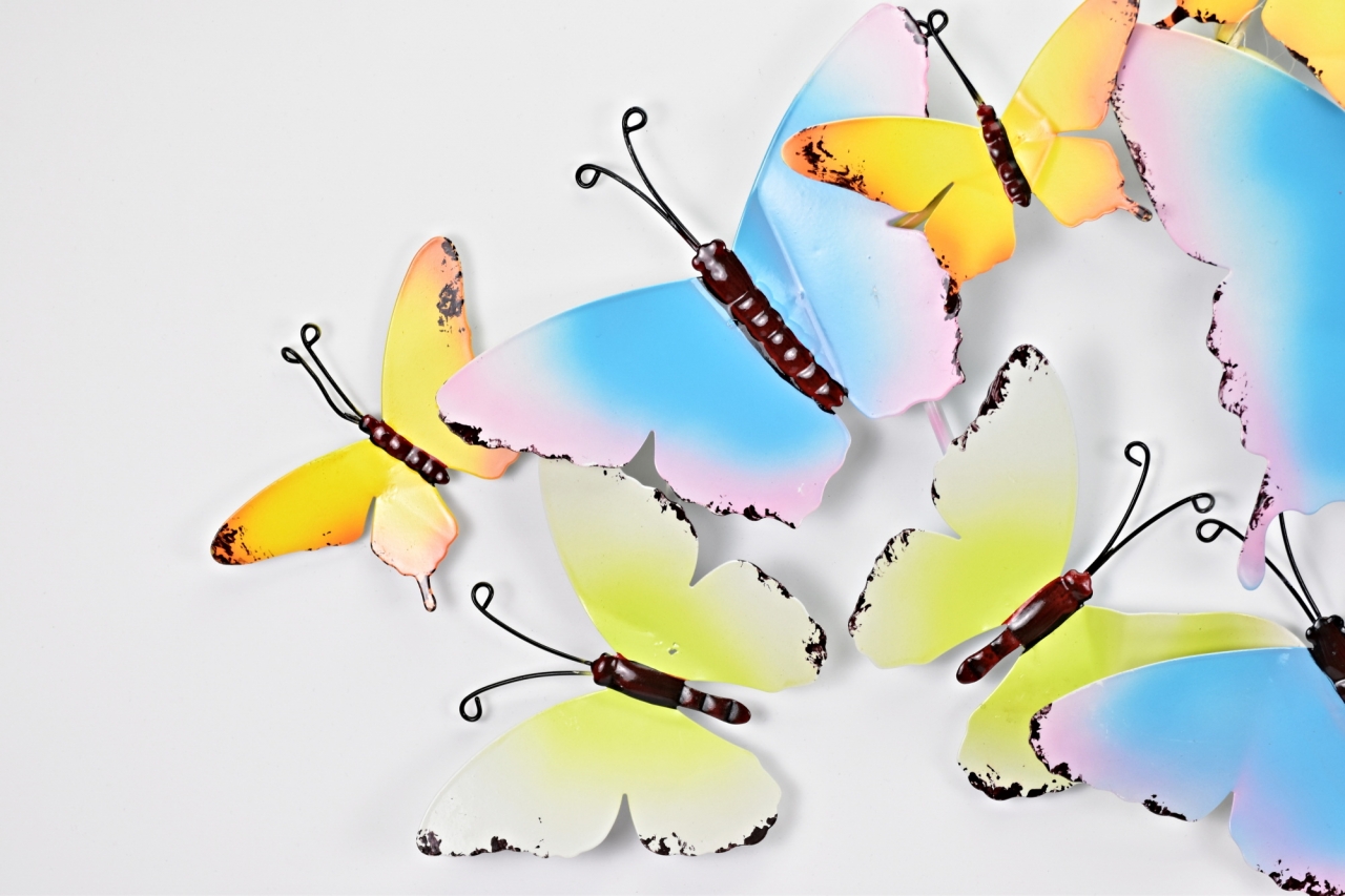 Nástěnná dekorace Motýlci, varianta B 39x68,3x3 cm