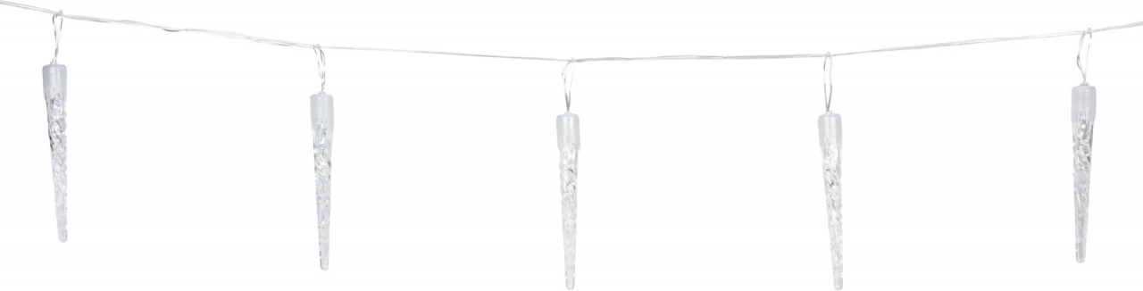 LED osvětlení - 20x rampouch, 40 LED, 570 cm, studená bílá