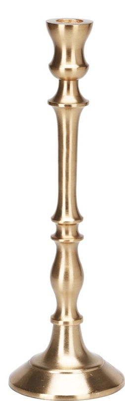 Hliníkový svícen zlatý matný 31x10 cm