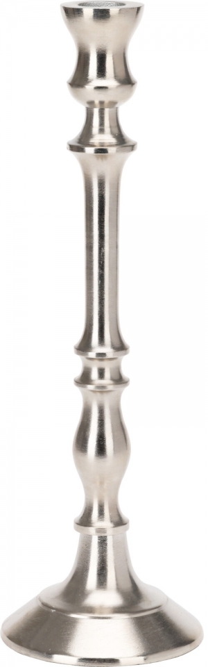 Hliníkový svícen stříbrný matný 31x10 cm